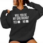 Ask Her Will You Be My Girlfriend Cutealentine's Day Kapuzenpullover für Damen