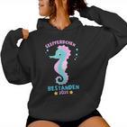 Children's Seahorse Passed Early Swimmer Badge 2025 Kapuzenpullover für Damen