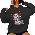 Christmas Women's Children's Unicorn Christmas Kapuzenpullover für Damen