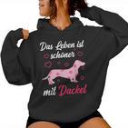 Dachshund Dog Girl Lady Kapuzenpullover für Damen