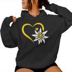 Edelweiss Blumenberg Edelweiss Flowers S Kapuzenpullover für Damen