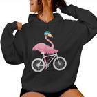 Flamingo Bicycle Bike Flamingo Kapuzenpullover für Damen