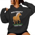 Haflinger Horse Mein Therapeut Feats Hay Kapuzenpullover für Damen