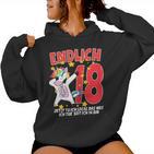 Ladies 18Th Birthday Unicorn Girl 18 Years Fun Kapuzenpullover für Damen