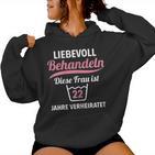 Ladies 22 Years Married Woman Bronze Wedding Anniversary 22Nd Wedding Anniversary Kapuzenpullover für Damen