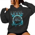 Level 40 Years Birthday Man Woman 1982 Gamer Kapuzenpullover für Damen