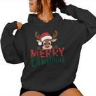 Merry Christmas Reindeer Christmas Family Women Kapuzenpullover für Damen