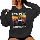 Pew Pew Madafakas Women'sintage Rabbit Crazy Rabbit Kapuzenpullover für Damen