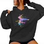 Poledance Bar Pole Dance Fitness Paint Splash Women's Kapuzenpullover für Damen