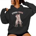 Sphynx Mama Cat Sphinx Naked Cat Cat Lovers S Kapuzenpullover für Damen