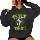 Tennis Player Cool Girls Playing Tennis Kapuzenpullover für Damen