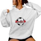 Children's Little Sister Biggest Fan Football Brother Sister Kapuzenpullover für Damen