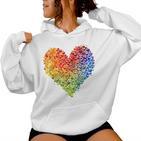 Csd Parade Rainbow Lgbt Heart Lgbtq Flowers Pride Love Kapuzenpullover für Damen