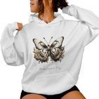 Hip Hop Butterfly Y2k Backprint Streetwear Kapuzenpullover für Damen