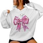 Taylor Lover First Name N Girls Pink Disco Ball Bow Kapuzenpullover für Damen