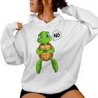 Turtle Nö Children's For Girls And Boys Green S Kapuzenpullover für Damen