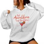 Women's Dipl Aperolian On Spritztour Humour Fun S Kapuzenpullover für Damen