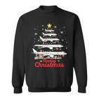 Aeroplane Christmas Tree Merry Christmas Most Likely Pilot Sweatshirt