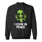 Alien I Come In Peace Space Rave Edm Music Alien Sweatshirt