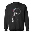 Anime Manga Motif Pixel Illustration Anime Sweatshirt