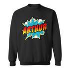 Arthur Name Comic Book Superheroes For Boys Sweatshirt