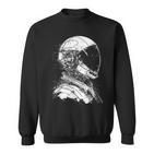 Astronaut Musik Kopfhörer Grafik Illustration Astronaut Sweatshirt