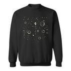 Astronomie Sterne Sonne Mond Planeten Astronaut Kosmonauten Geschenk Sweatshirt