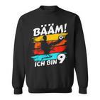 Bääm Ich Bin 9 Geburtstag Junge 9 Jahre Fussball Geschenk Sweatshirt