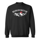 Bergdoktor Lustig Winter Sport Ski Skifahrer Herren Männer Sweatshirt