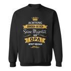 Best Grandpa  Birthday King Majesty Crown Sweatshirt