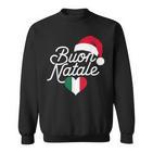 Buon Natale Italian Christmas Christmas Italy Flag Heart Sweatshirt