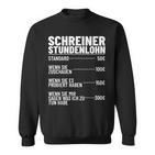 Carpentermeister Wood Mechanic Carpenters Hourly Wage Sweatshirt