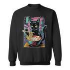 Cat Ramen Anime Manga Kawaii Otaku Fashion Cat Streetwear Sweatshirt