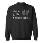 Chille Grille Schorle Kille & Dubbeglas Sweatshirt