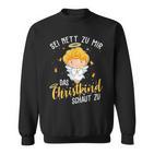 Christkind Schaut Zu Christmas Night Holiday Evening Sweatshirt