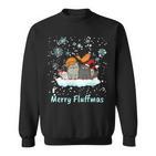 Christmas I Merry Fluffmas I Christmas Cats Cat Sweatshirt