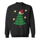 Christmas Tree Fir Christmas Children Christmas Stars Snow Sweatshirt