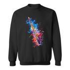 Clarinet Instrument On Colourful Painted Clarinet Sweatshirt