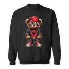 Cool Albanian Teddy Bear Albania Flag Outfit Street Sweatshirt