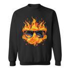 Cool Fire And Flames Glasses Sweatshirt