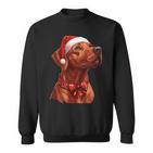 Cute Rhodesian Ridgeback Dog Christmas Merry X-Mas Graphic Sweatshirt