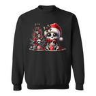 Cute Skeleton Skull Christmas Gothic Christmas Tree Sweatshirt