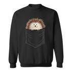 Casual Cute Spiky Hedgehog In Your Pocket Sweatshirt