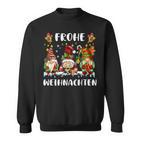 Drei Zwerge Passende Familie Frohe Weihnachten Sweatshirt