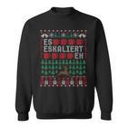 Es Eskaliert Eh Ugly Christmas Sweater Reindeer Christmas Sweatshirt