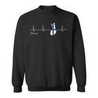 Finland Suomi Heartbeat I Love Finland Flag Sweatshirt