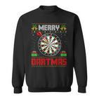 Dart Game Merry Dartmas Xmas Santa Ugly Dart's Christmas Sweatshirt