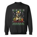 Merry Catmas Tortoiseshell Cat Ugly Christmas Jumper Sweatshirt