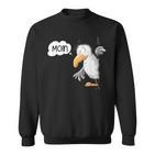 Seagull Cartoon I Sea Bird Animal Motif Moin North Sea Sweatshirt