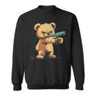 Teddy Bear With Gun For Gun Lovers Sweatshirt